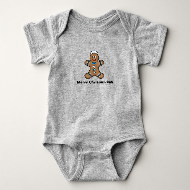 Jewish Gingerbread Man Baby Fitted T-Shirt         Bodysuit (Front)