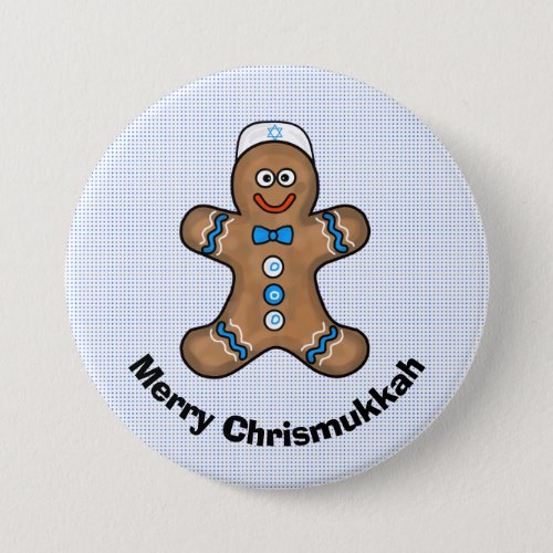 Jewish Gingerbread Man Chrismukkah Button