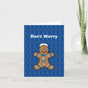 Jewish Gingerbread Man Chrismukkah Card