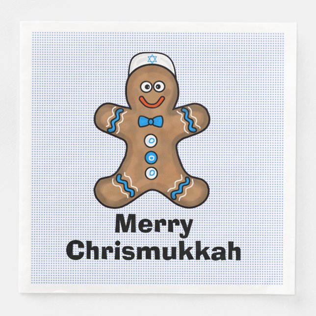 Jewish Gingerbread Man Chrismukkah Napkins (Front)