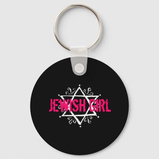 Jewish Girl Keychain (Front)