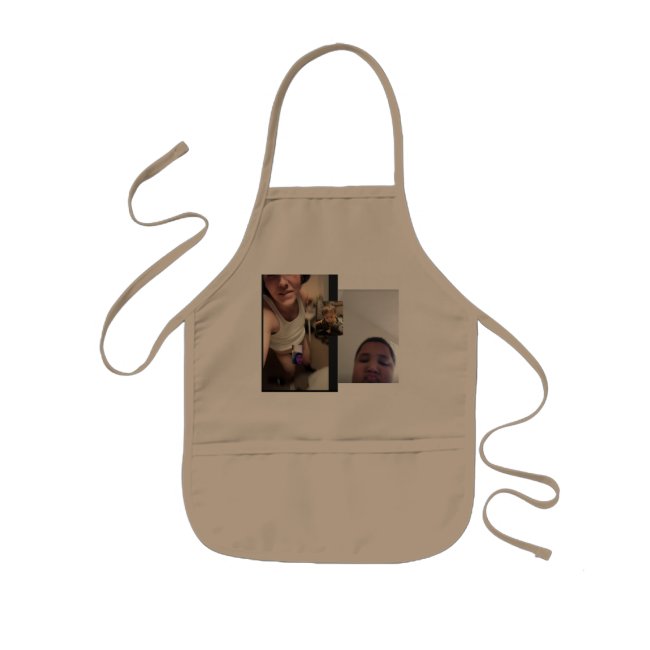 Jewish girl on jewish boy next to lightskin cutie kids' apron