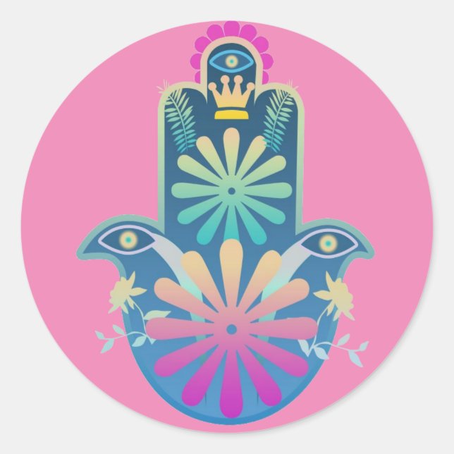 Jewish Hamsa, Stickers (Front)