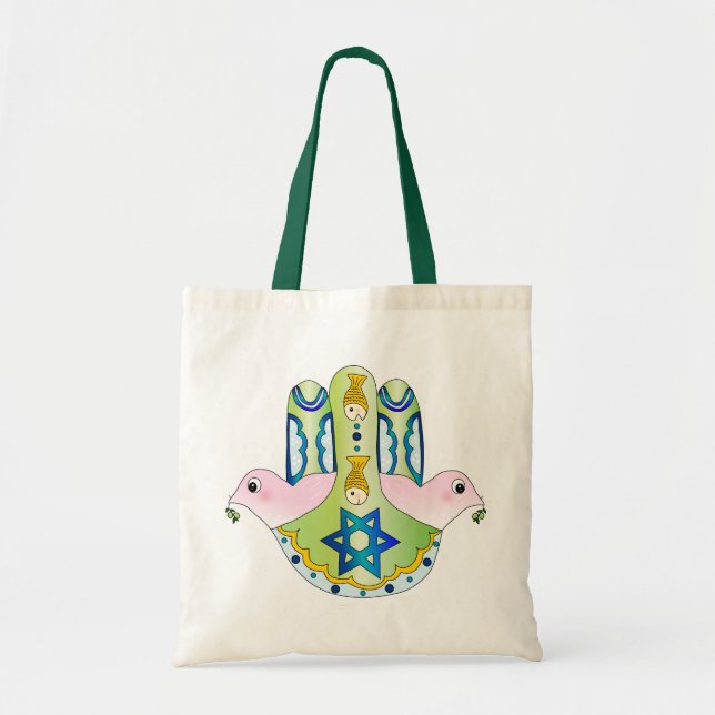 Jewish Hamsa Tote Bag (Front)