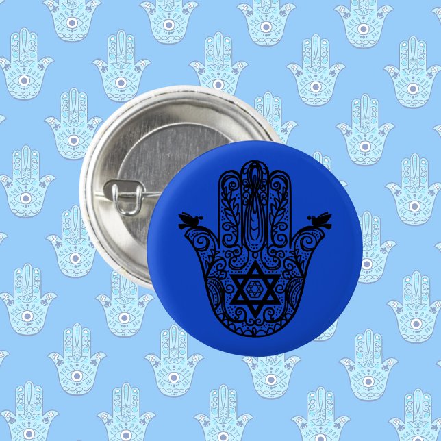 Jewish Hamsa with Star of David  Button (Creator Uploaded)