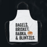 Jewish Hanukkah Bagels Brisket Bakka Blintzes Gift Apron<br><div class="desc">hanukkah, passover, yiddish, chanukah, jewish, menorah, jew, gift, birthday, latke</div>