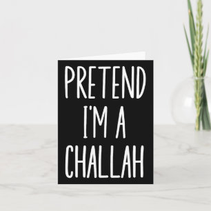 Jewish Hanukkah Challah Easy Halloween Costume Card