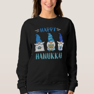Jewish Hanukkah Gnome Menorah 2022 Happy Hanukkah Sweatshirt