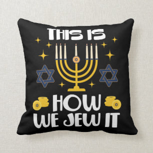 Jewish Hanukkah This Is How We Jew It Throw Pillow