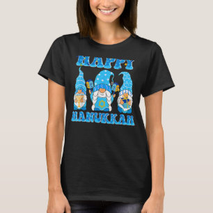 Jewish Happy Hanukkah Gnome Menorah T-Shirt
