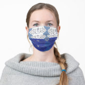 Jewish head Cap style Adult Cloth Face Mask (Worn)
