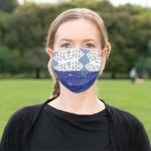 Jewish head Cap style Adult Cloth Face Mask (Outside)