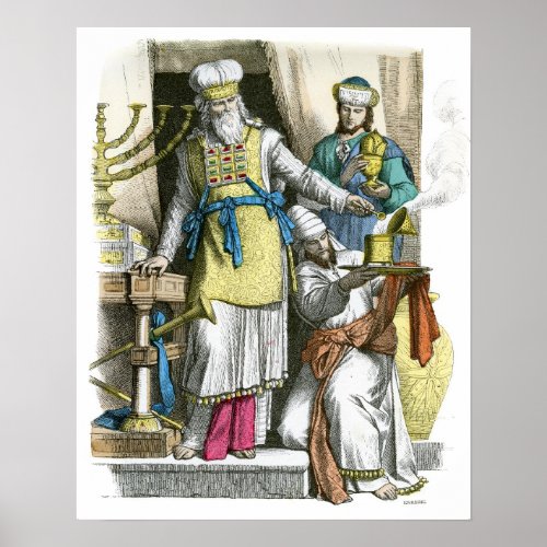 Jewish High Priest from before the time of Christ Poster