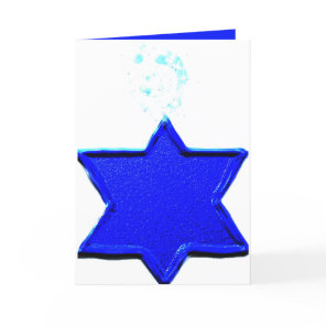 Jewish humor Genie with sparkly Star of David lamp Card