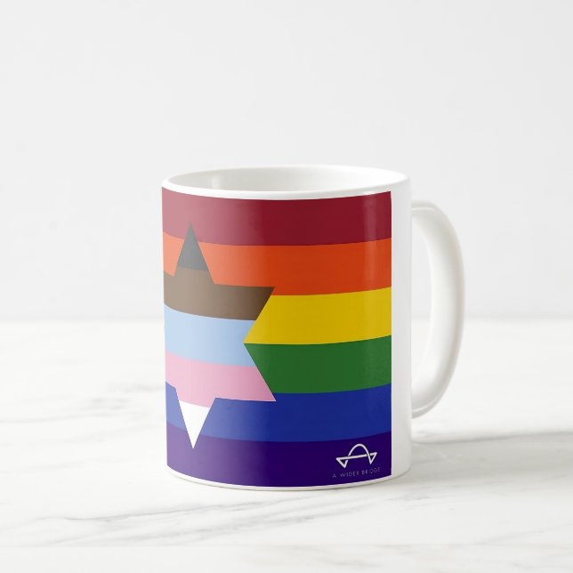 Jewish Inclusive Flag - Coffee Mug  (Front Right)