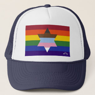 Jewish Inclusive Pride Flag Baseball Hat