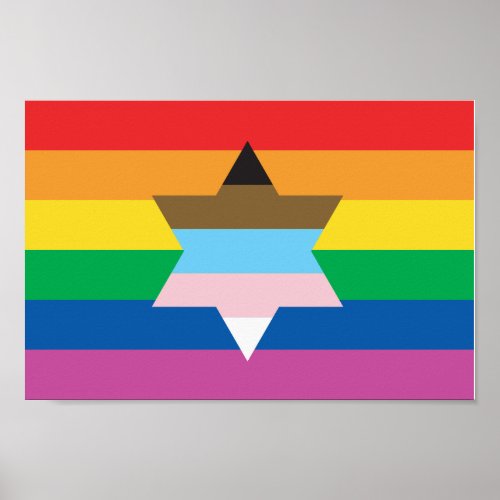 Jewish Inclusive Pride Flag Poster