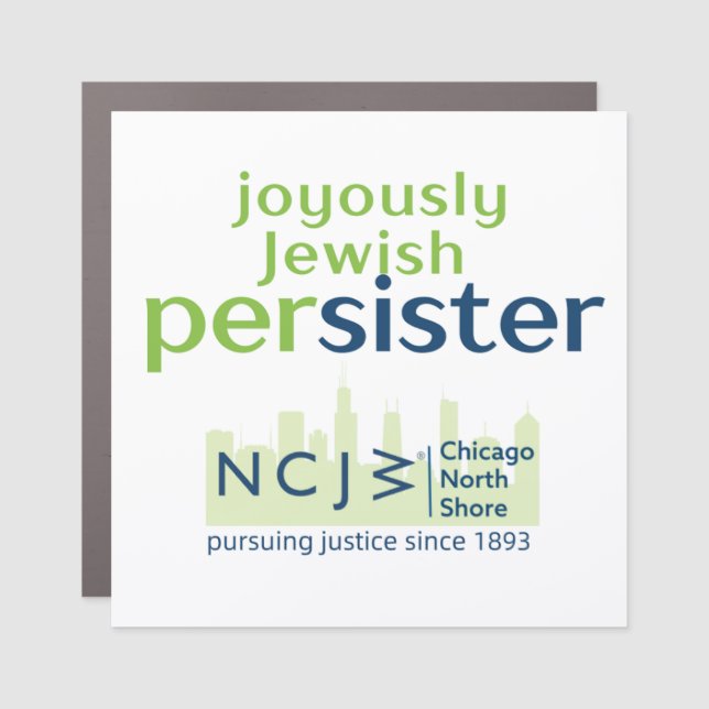 Jewish Joy "Persister" magnet (Front)