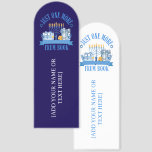 Jewish JUST ONE MORE FRUM BOOK CLUB Hanukkah Bookmarks<br><div class="desc">Fun, stylish JUST ONE MORE FRUM BOOK Bookmarks with CUSTOMIZABLE TEXT, designed for Hanukkah season and throughout the year. This Jewish bookish design features a bundle of books with coquette ribbon, and Hanukkah dreidels, menorah and Star of David. There is CUSTOMIZABLE TEXT at the bottom which you can PERSONALIZE with...</div>