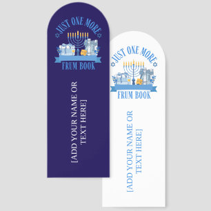 Jewish JUST ONE MORE FRUM BOOK CLUB Hanukkah Bookmarks