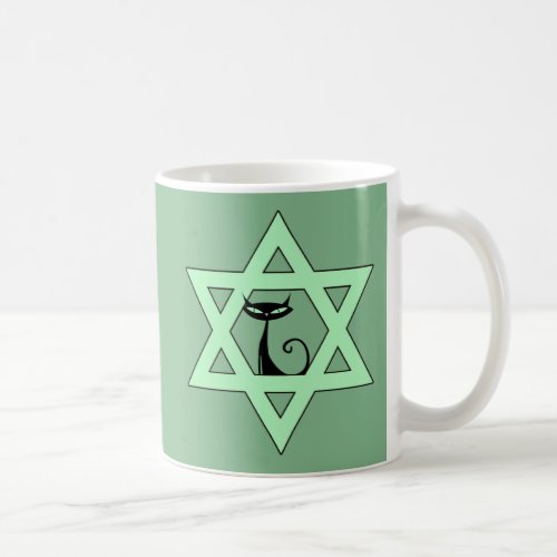 Jewish Kitty Cat Star of David Coffee Mug