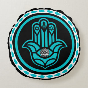 Jewish luck And Prosperity Gift Round Pillow