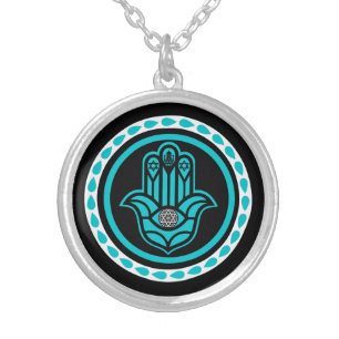 Jewish luck And Prosperity Gift Silver Plated Necklace