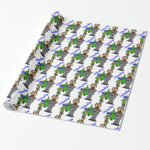 Jewish Man Elf Chrismukkah Wrapping Paper