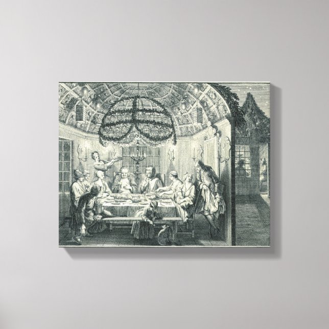 Jewish Meal During the Feast of the Tabernacles, i Canvas Print (Front)