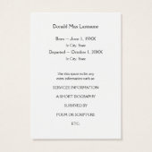 jewish memorial card (Back)