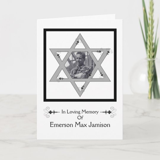 jewish memorial card