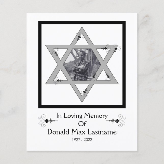 jewish memorial card (Front)
