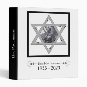 jewish memorial guest book binder