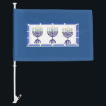 Jewish Menorah Car Flag<br><div class="desc">Express yourself with this Menorah car flag.</div>