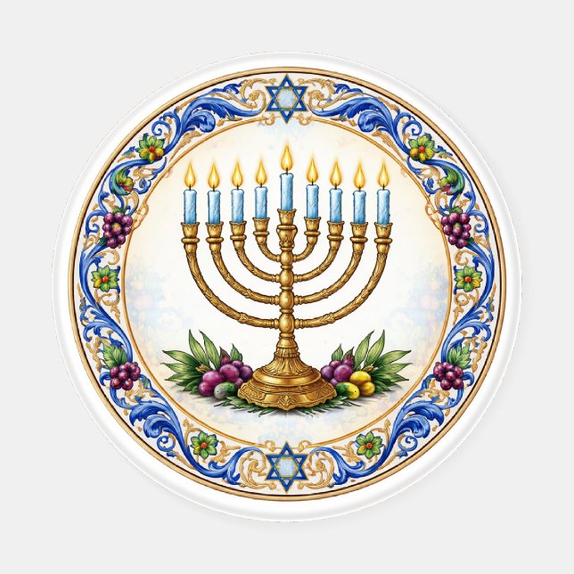 Jewish Menorah coaster set (Single)