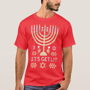 Jewish Menorah Funny Hanukkah  T-Shirt