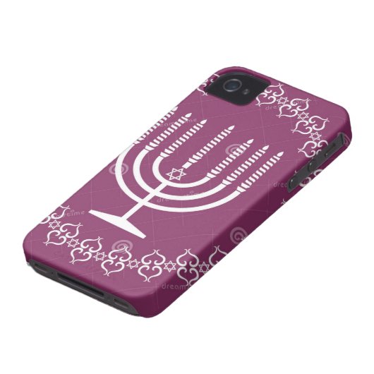 jewish-menorah-holiday-vector-background-27207795. Case-Mate iPhone case (Bottom)