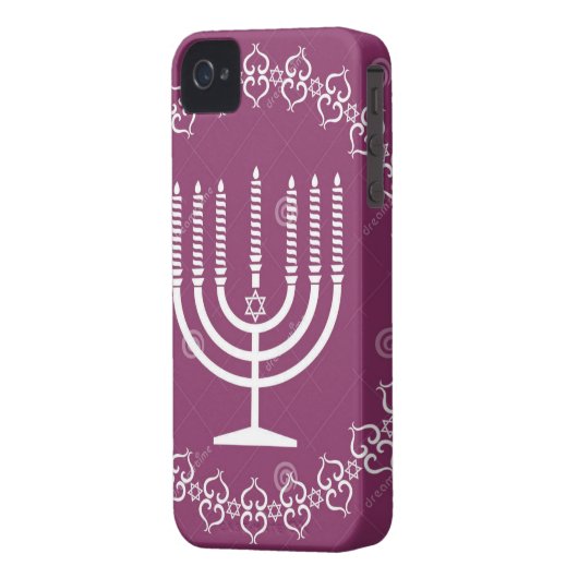 jewish-menorah-holiday-vector-background-27207795. Case-Mate iPhone case (Back Left)