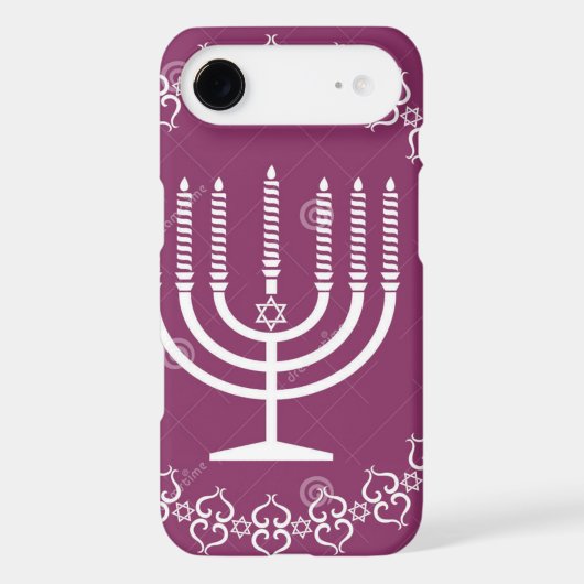 jewish-menorah-holiday-vector-background-27207795. Case-Mate iPhone case (Back)