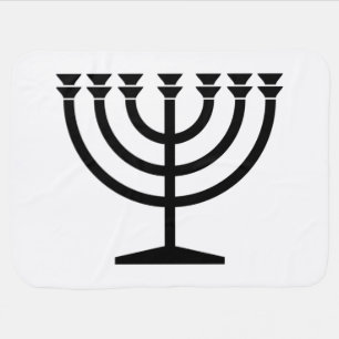 Jewish Menorah (Symbol of Judaism) Baby Blanket