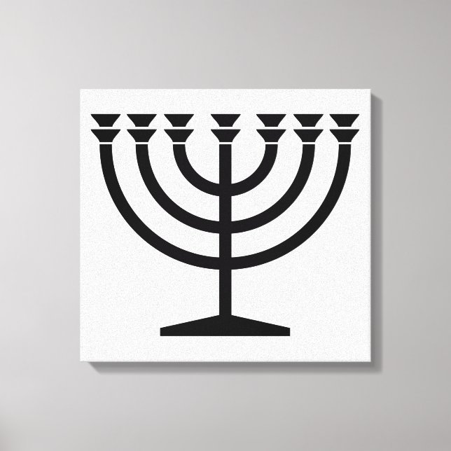 Jewish Menorah (Symbol of Judaism) Canvas Print (Front)