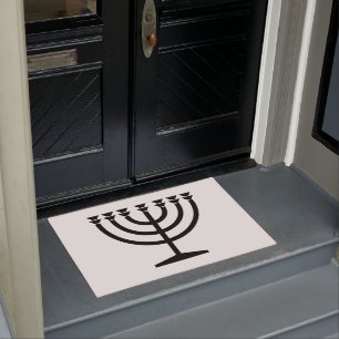 Jewish Menorah (Symbol of Judaism) Doormat