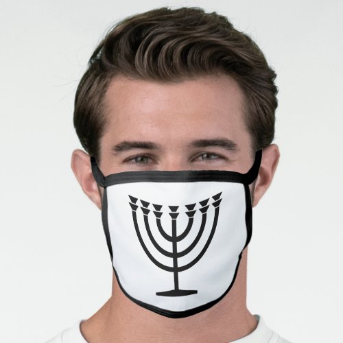 Jewish Menorah Symbol of Judaism Face Mask