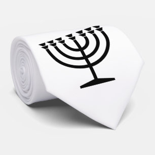 Jewish Menorah (Symbol of Judaism) Neck Tie