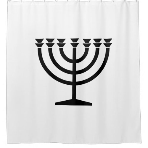 Jewish Menorah Symbol of Judaism Shower Curtain