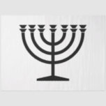 Jewish Menorah (Symbol of Judaism) Tissue Paper<br><div class="desc">This design features an illustration of a menorah, used by Jewish people to celebrate the eight-day holiday of Hanukkah. The menorah is a nine-branched candelabrum that is lit during Hanukkah. Eight of the nine branches hold lights (candles or oil lamps) that symbolize the eight nights of the holiday; on each...</div>