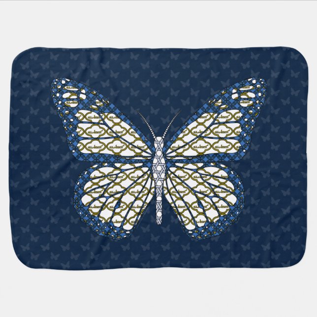 Jewish Monarch Baby Blanket (Horizontal)