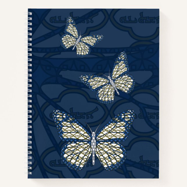 Jewish Monarch Spiral Notebook (Front)