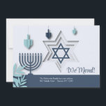 Jewish Moving Announcement<br><div class="desc">Let everyone know of your new address with this handsome announcement featuring Jewish elements. Perfect for Hanukkah greetings too!. (Image by Freepik). The card is easy to customize with your wording, font and font color. Not exactly what you're looking for? All our products can be custom designed to meet your...</div>