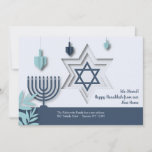 Jewish Moving Announcement<br><div class="desc">Let everyone know of your new address with this handsome announcement featuring Jewish elements. Perfect for Hanukkah greetings too!. (Image by Freepik). The card is easy to customize with your wording, font and font color. Not exactly what you're looking for? All our products can be custom designed to meet your...</div>